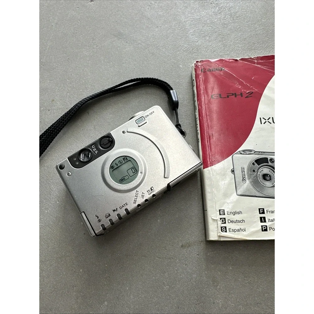 Vintage Canon Elph2 IXUS 2 Film Battery Powered Snap And Shoot W/Manual